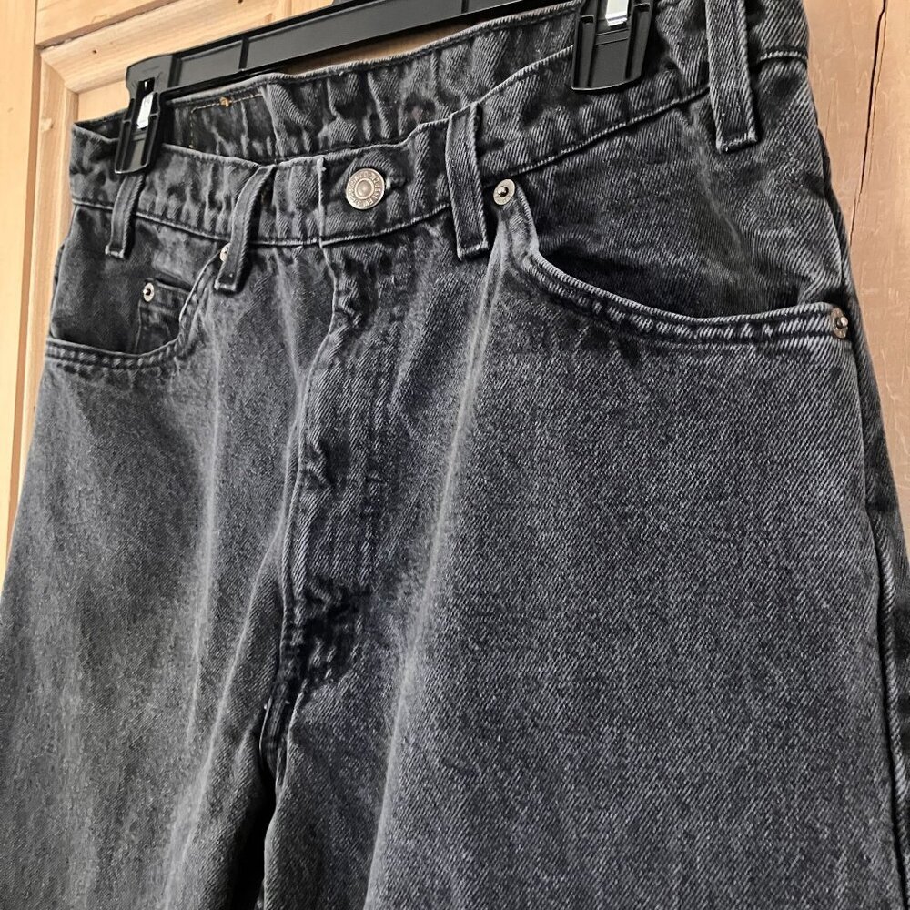 LEVI'S 550 Mens VTG 90s Orange Tab USA Relaxed Tapered Jeans 30x33* Black AN EXC - Picture 6 of 12